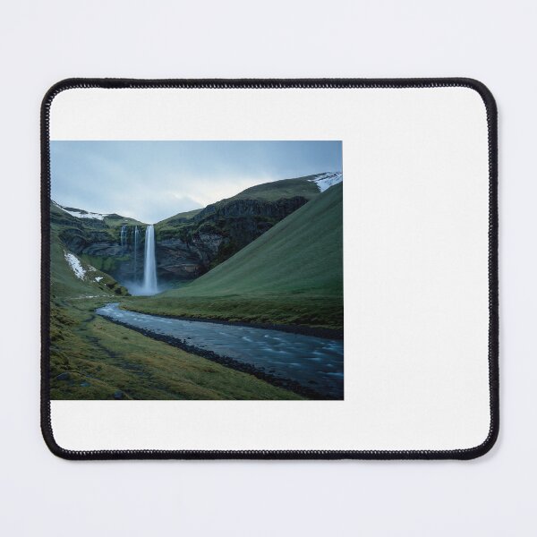 Item preview, Majestic Waterfall in Iceland Under Blue Sky designed and sold by regnumsaturni.