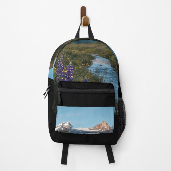 Item preview, Mountain Stream with Alpine Flowers At Sunrise designed and sold by regnumsaturni.