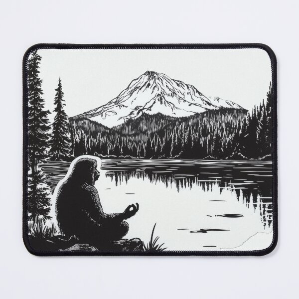 Item preview, Sasquatch Meditating In the Cascades designed and sold by Head In The Wilds.