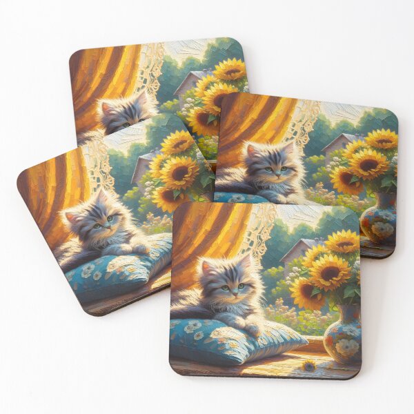Item preview, Kitten on the windowsill designed and sold by NadyaMichaels.
