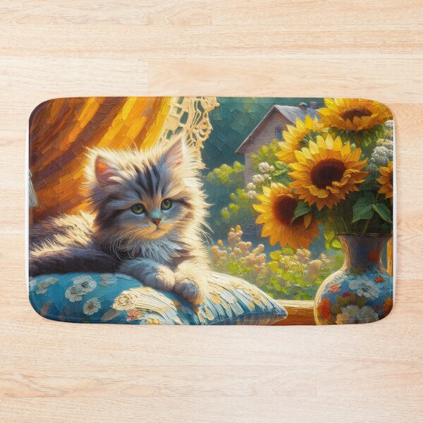 Item preview, Kitten on the windowsill designed and sold by NadyaMichaels.