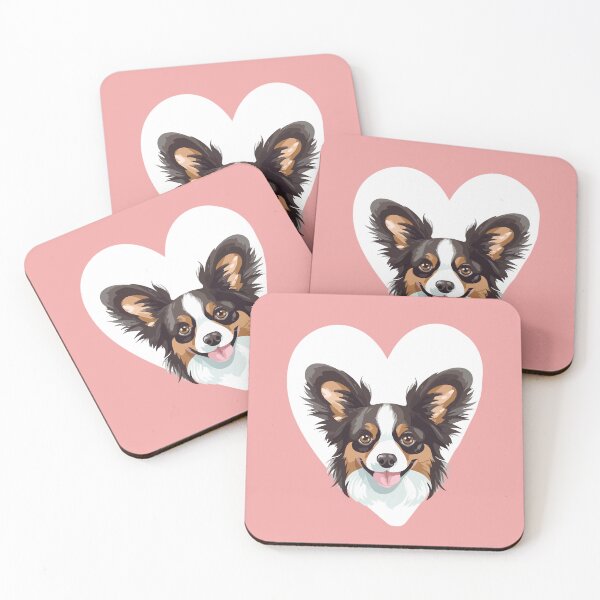 Item preview, Smiling - Black and Tan Chihuahua - Cute Dog Face in a Heart designed and sold by patternjp.