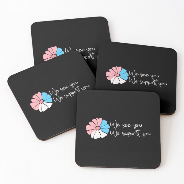 Item preview, Trans flag retro flower: all profit donated to organizations that support trans people designed and sold by seekingclarity.