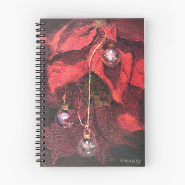 Item preview, Silver Glass Ornaments on Poinsettia designed and sold by RobertMcKayArt.