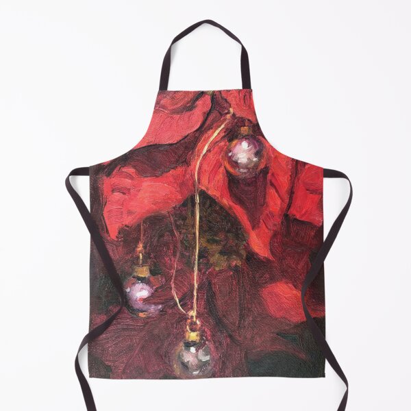 Item preview, Silver Glass Ornaments on Poinsettia designed and sold by RobertMcKayArt.