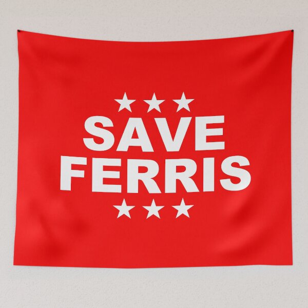 Item preview, Save Ferris White Election pin designed and sold by Boxing Kangaroo Retail Company.