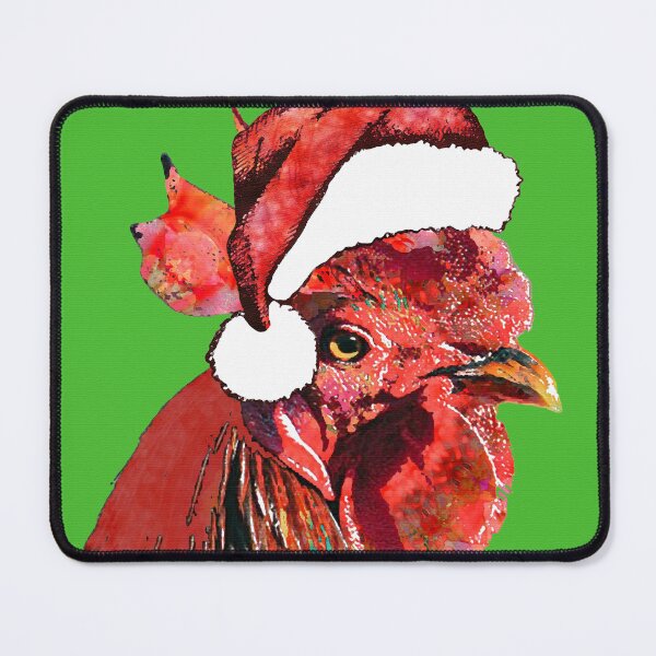 Item preview, Oh Joy Funny Rooster Holiday Christmas Art designed and sold by Sharon Cummings Art.
