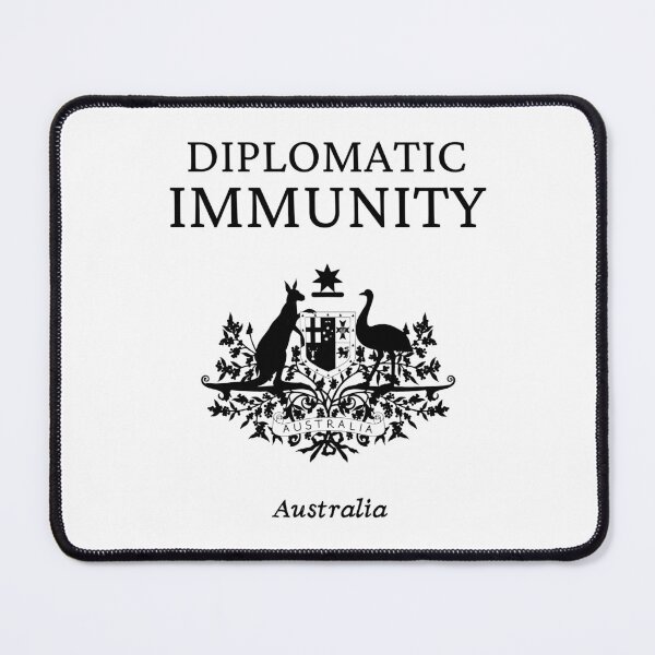 Item preview, Australian Diplomatic Immunity, Black designed and sold by UNK-Fatigues.