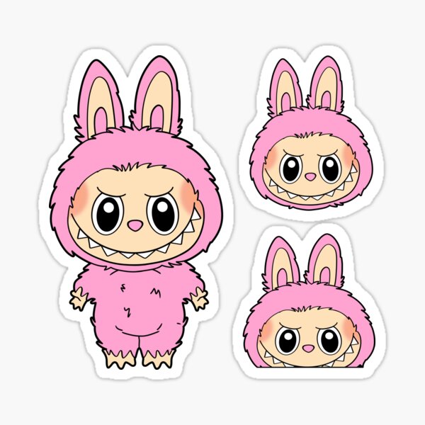 Item preview, labubu whole body and peeker design pink designed and sold by Diyanggostyle.