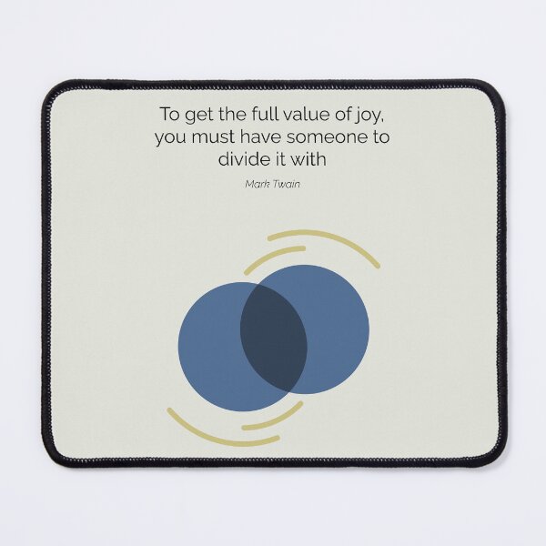 Item preview, Mark Twain Quote Value of Joy Geometric Art designed and sold by kakarikihill.
