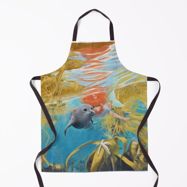 Item preview, Surly mermaid and her seal friend have their eyes on you. designed and sold by frabbita.