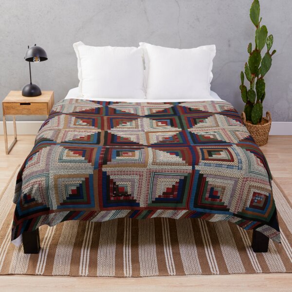 Item preview, Quilt, Log Cabin pattern, Light and Dark variation, 1865 designed and sold by 2ndBloom.