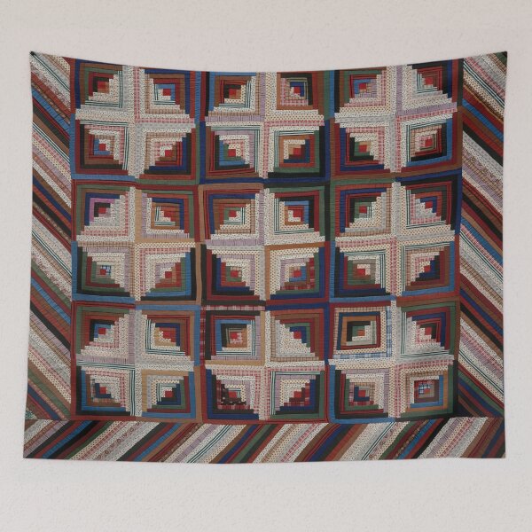 Item preview, Quilt, Log Cabin pattern, Light and Dark variation, 1865 designed and sold by 2ndBloom.