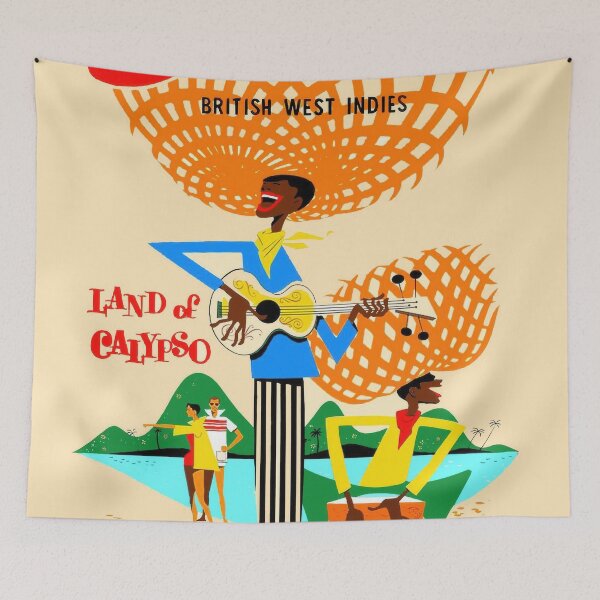 Item preview, Póster de viaje a Jamaica: la tierra del calipso designed and sold by digitalvintage.
