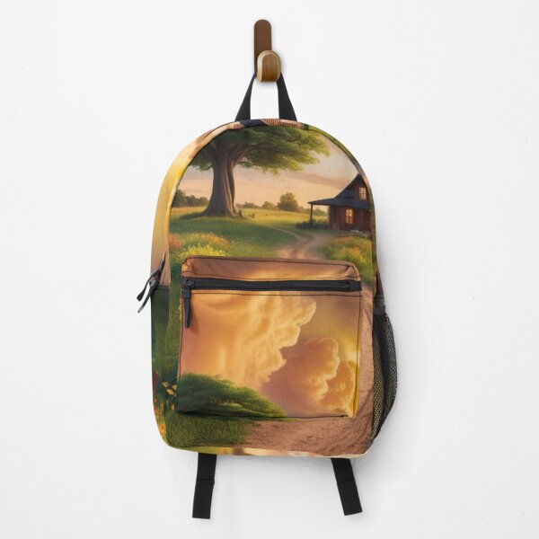 Item preview, Golden Hour Serenity - Dreamy Cottage in Blooming Meadow at Sunset designed and sold by EverydayTrendz.