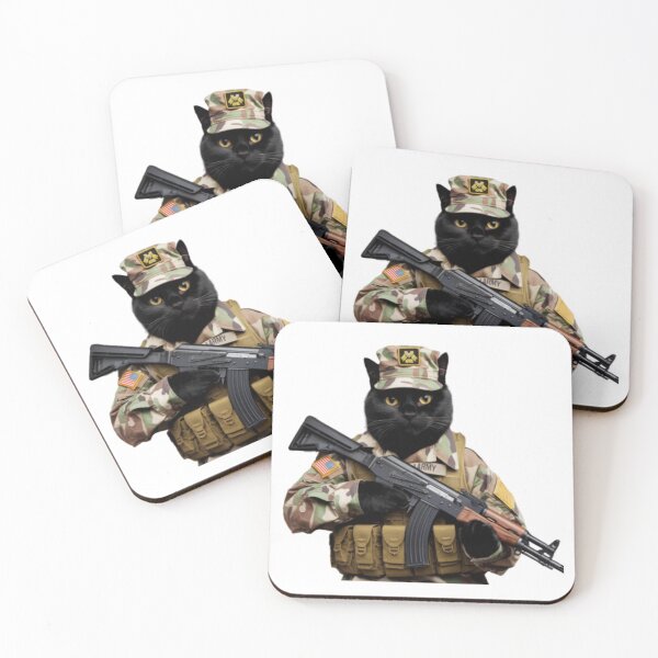 Item preview, BLACK CAT WITH AK47 MEME designed and sold by Obinne.