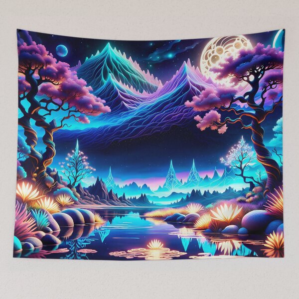 Item preview, Wildflowers in alien forestscape designed and sold by artedamensagem.