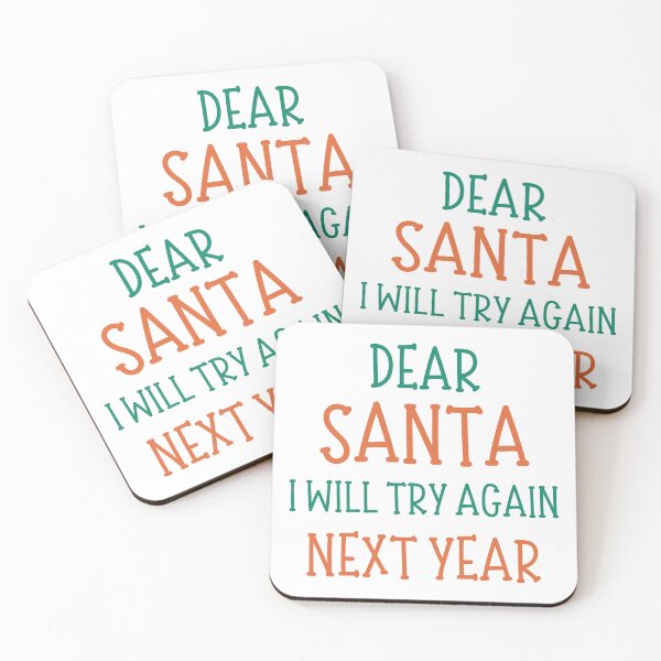 Item preview, Dear Santa, I Will Try Again Next Year. Christmas Humor. Funny Inappropriate Dear Santa Christmas Design. Red and Green designed and sold by That Cheeky Tee.