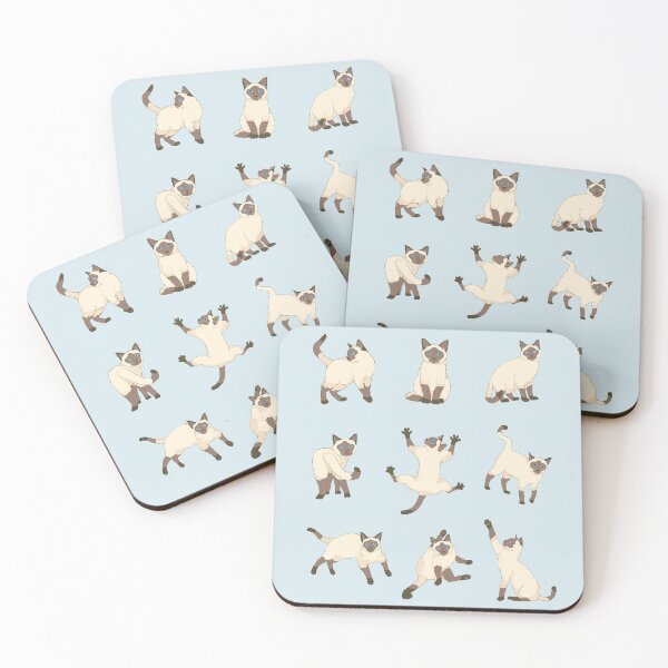 Item preview, Cute Siamese Cat Set - 9 Funny Postures Collection designed and sold by patternjp.