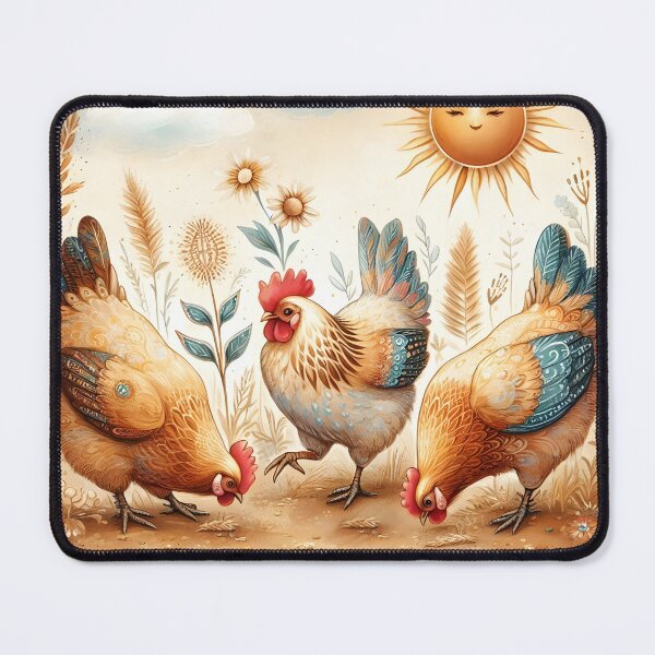 Item preview, Cheery Chickens Farmlife Rustic Floral Decorative Patterns designed and sold by BreezyDawnDesigns.