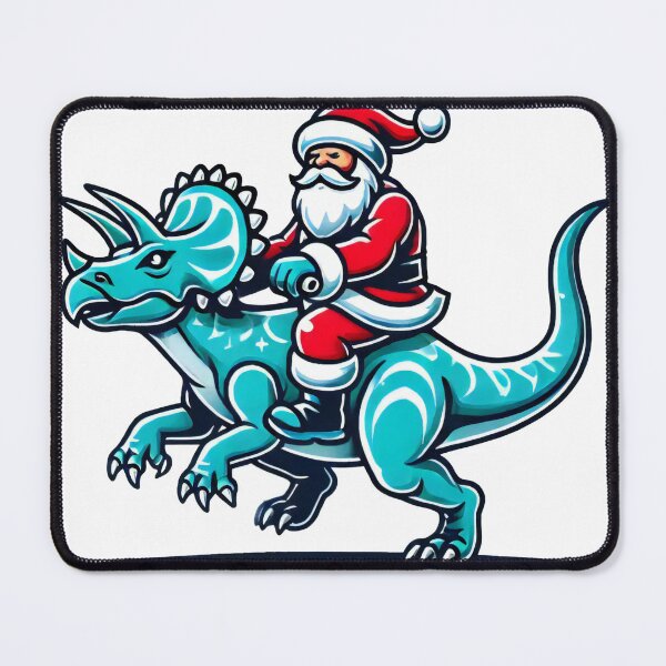 Item preview, Santa Riding a Dinosaur Christmas Fantasy Art designed and sold by AIARTIST1.