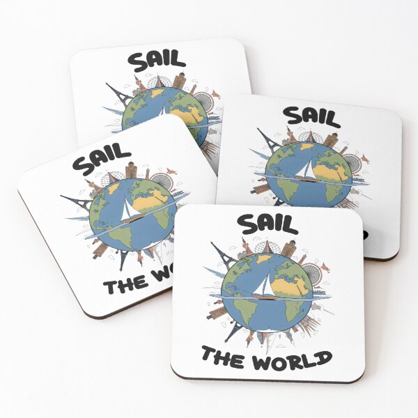 Item preview, Sail the World Travel Illustration designed and sold by Prime-Studio.