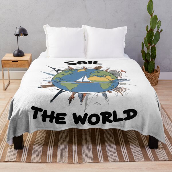 Item preview, Sail the World Travel Illustration designed and sold by Prime-Studio.