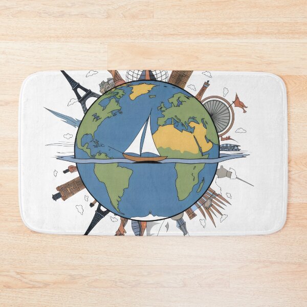 Item preview, Sail the World Travel Illustration designed and sold by Prime-Studio.