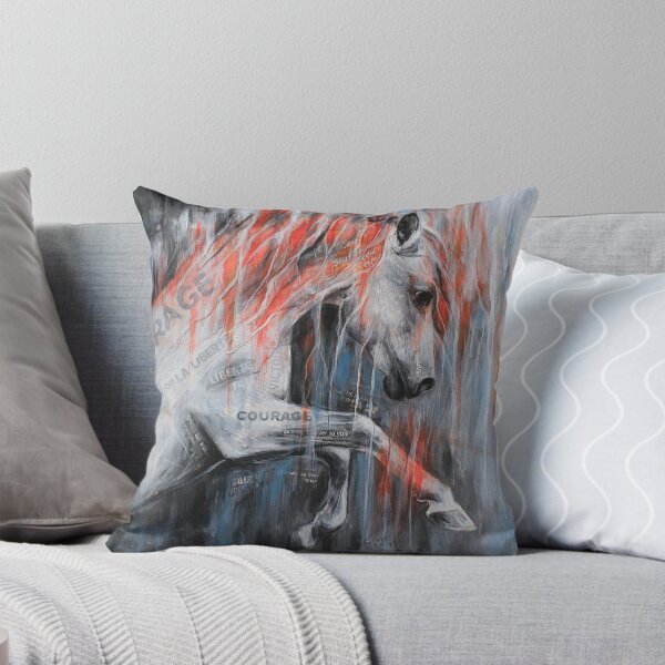 Item preview, Akela, the fiery white horse with the fiery mane designed and sold by Nadjejda Gilbert.