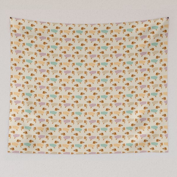 Item preview, Cute Dachshund pattern  designed and sold by FatBirdie.