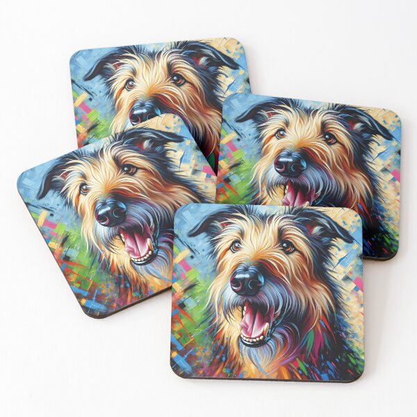 Item preview, Irish Wolfhound Dog Portrait Acrylic Art Print Pet Portrait Gifts for Dog Lovers designed and sold by Puppy Puzzles Plus.