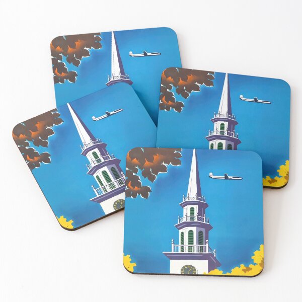 Item preview, New England Travel Poster – United Air Lines, 1957 designed and sold by digitalvintage.