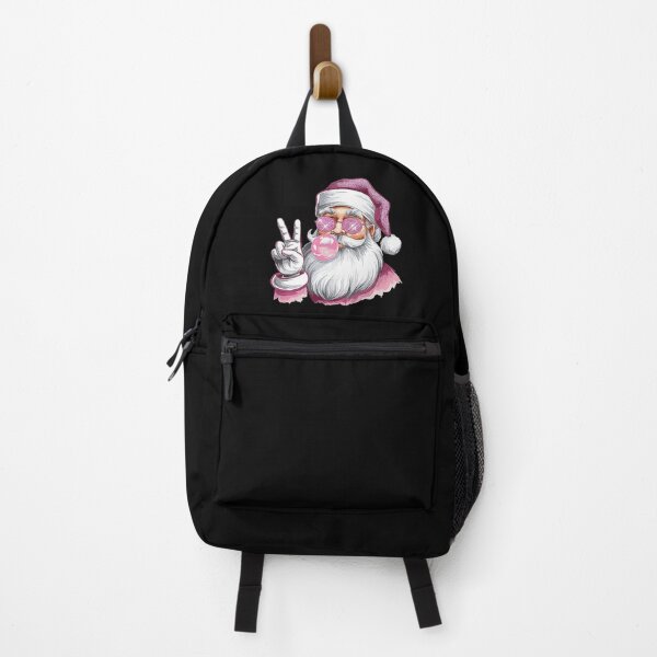 Item preview, Cool Santa with Pink Sunglasses and Bubblegum - Holiday Peace Sign Art designed and sold by love3617.