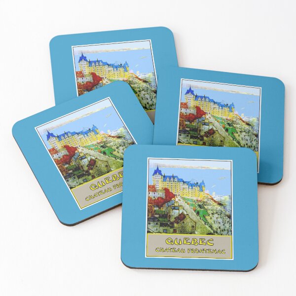 Item preview, Quebec Canada Vintage Chateau Frontenac Travel and Tourism Advertising Print designed and sold by posterbobs.