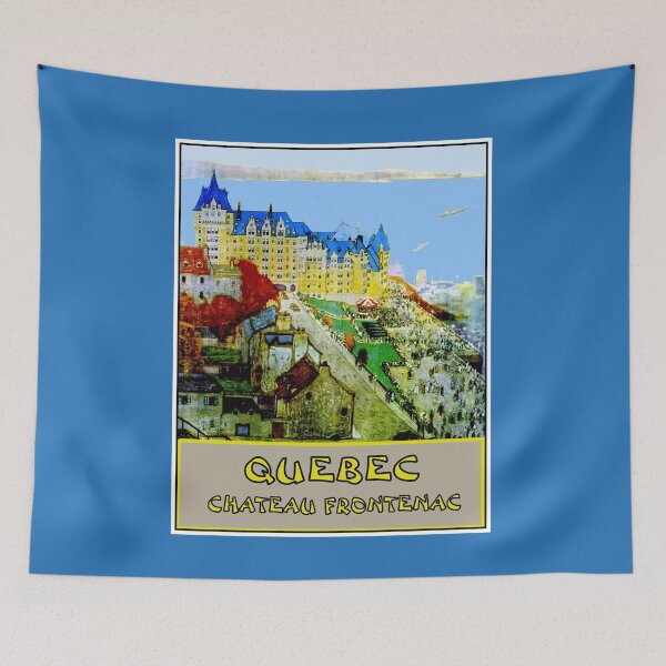 Item preview, Quebec Canada Vintage Chateau Frontenac Travel and Tourism Advertising Print designed and sold by posterbobs.