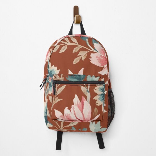 Item preview, Mid-Century Floral Harmony - Watercolor Pink and Teal Floral Arrangement designed and sold by EverydayTrendz.