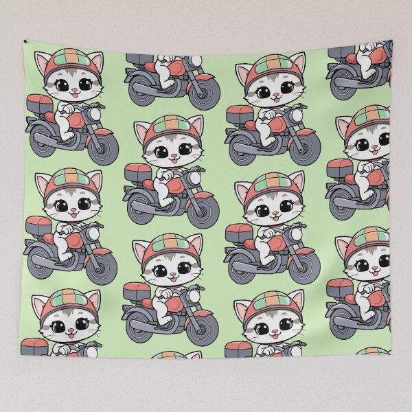 Item preview, Whiskers on Wheels: Happy Kitty’s Motorcycle Adventure designed and sold by ByMoss.