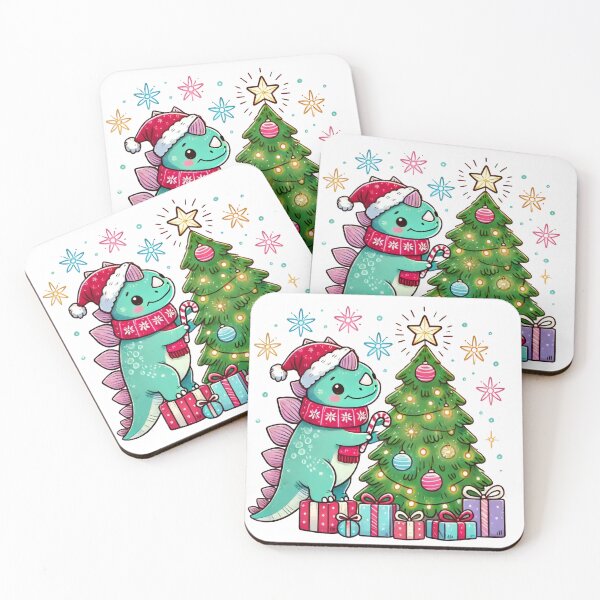 Item preview, Dinosaur Decorating Christmas Tree with Gifts designed and sold by AIARTIST1.