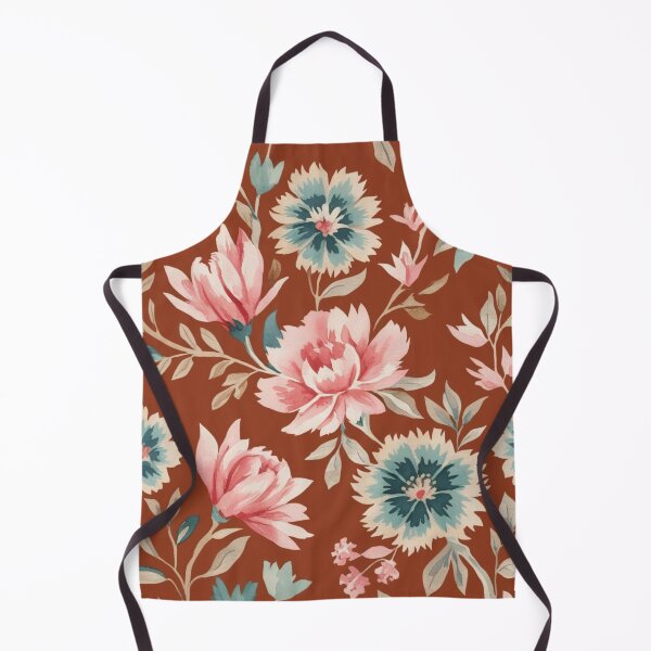 Item preview, Mid-Century Floral Harmony - Watercolor Pink and Teal Floral Arrangement designed and sold by EverydayTrendz.