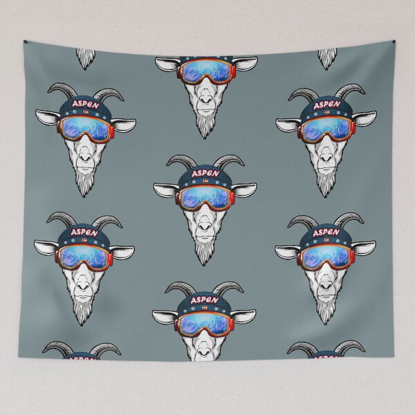 Item preview, Aspen Colorado goat ski goggles designed and sold by studioss76.
