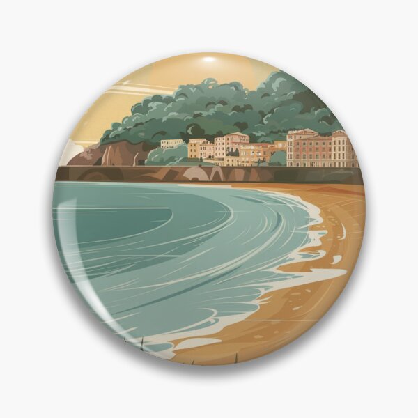 Item preview, San Sebastian Vintage Travel Poster designed and sold by TravelerRat.