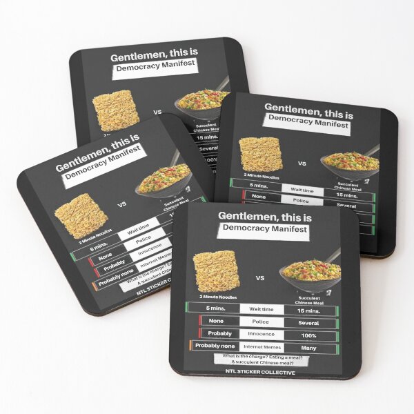 Item preview, 2 Minute Noodles v Succulent Chinese Meal designed and sold by NTLStickerCo.