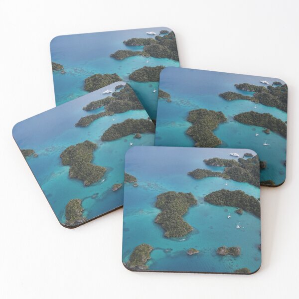 Item preview, Boats anchored among little islets in the Fiji Islands designed and sold by OceanPrintz.