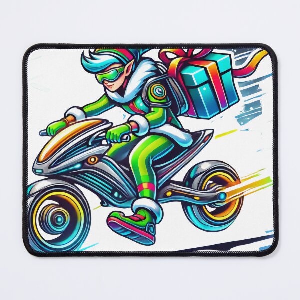 Item preview, Cyber Elf Riding High-Speed Motorcycle with Gift designed and sold by AIARTIST1.