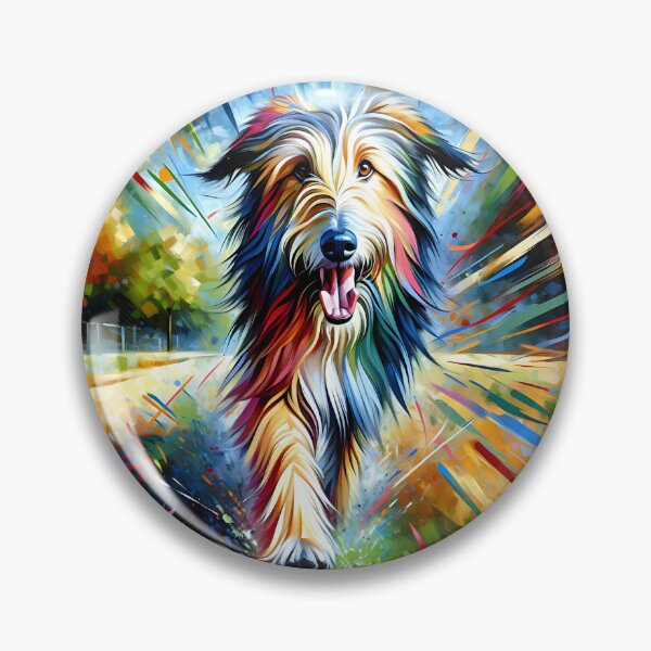 Artikelvorschau, Irischer Wolfshund Hundeportrait Acryl Kunstdruck Haustierportrait Geschenke für Hundeliebhaber entworfen und verkauft von Puppy Puzzles Plus.