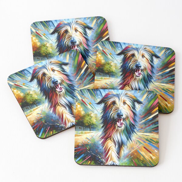 Item preview, Irish Wolfhound Dog Portrait Acrylic Art Print Pet Portrait Gifts for Dog Lovers designed and sold by Puppy Puzzles Plus.