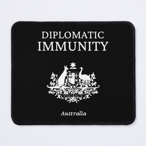 Item preview, Australian Diplomatic Immunity, White designed and sold by UNK-Fatigues.