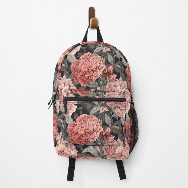 Item preview, Seamless Nature Pattern (Carnations) On Black designed and sold by DarklingAnubiss.
