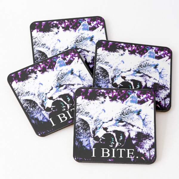 Item preview, i bite. (blue/purple/white/black) designed and sold by ShirewolfWorks.