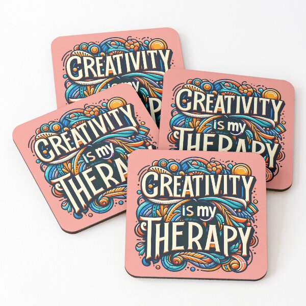 Item preview, creativity is my therapy, typography designed and sold by maxmaj.